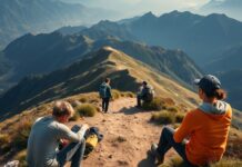 Altitude Sickness: Slow Ascent Lowers Risk Hikers resting on a gradual mountain trail to help reduce altitude sickness risk