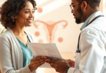AMH Fertility Test: What a Low Result Really Means Woman discussing AMH levels and an ovarian reserve test with a clinician