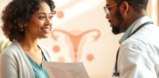 AMH Fertility Test: What a Low Result Really Means Woman discussing AMH levels and an ovarian reserve test with a clinician
