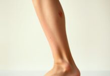 Both Legs Red and Swollen? It May Not Be Cellulitis Red swollen lower legs on both sides with subtle skin discoloration and ankle swelling