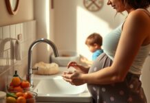 CMV in Pregnancy: Simple Habits That May Lower Risk CMV pregnancy hygiene: a pregnant person washes hands after caring for a toddler
