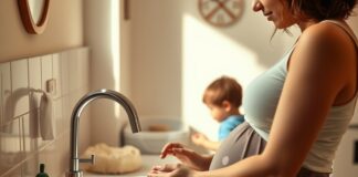 CMV in Pregnancy: Simple Habits That May Lower Risk CMV pregnancy hygiene: a pregnant person washes hands after caring for a toddler