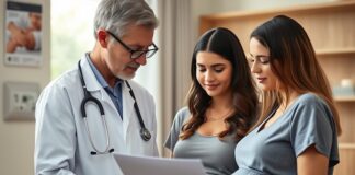 Considering VBAC? How Clinicians Weigh Your Options Pregnant patient discussing vbac success rate and birth options with a clinician