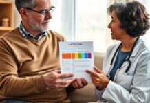 COPD Flare-Ups: When Steroids or Antibiotics May Help COPD exacerbation treatment and a patient reviewing a written COPD action plan with a clinician
