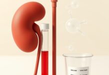 Diabetes Kidney Checks Need Two Tests—Here’s Why Illustration of kidneys and blood sugar screening with blood and urine tests