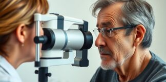 Diabetic Retinopathy Screening: Why Timing Matters A patient having a retinal eye exam with a digital fundus camera