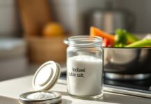 Does Cooking Reduce the Iodine in Iodized Salt? Iodized table salt stored in a sealed glass jar away from heat while food cooks