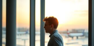 Eastward Travel and Jet Lag: How to Time Light and Melatonin Traveler in morning light planning melatonin for jet lag after an eastward flight