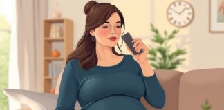Exposed to Chickenpox While Pregnant? Act Promptly Illustration for shingles exposure pregnancy: a pregnant person calling a clinician after possible chickenpox or shingles contact.