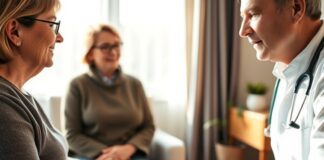 Fezolinetant for hot flashes: What to know about liver tests Clinician discussing non hormonal treatment for hot flashes and liver test monitoring with a menopausal patient