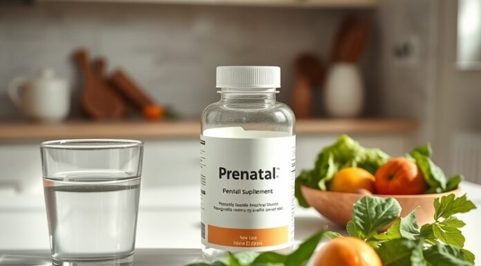 Folic Acid Before Pregnancy: Start Before You Conceive Folate and folic acid in a pregnancy supplement beside leafy greens, beans and citrus fruit