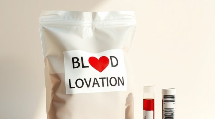 Frequent Blood Donation Can Deplete Iron Before Anaemia Blood donor iron levels represented by a ferritin test vial beside a blood donation bag.