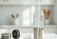 How to Clean a Reusable Water Bottle the Right Way Guide to how to clean water bottle parts, including a straw and removable seal