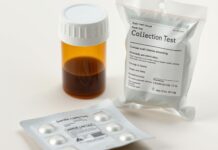 How to Get a Reliable H. pylori Test Result h pylori retesting after treatment: breath and stool test items beside an unmarked medicine pack