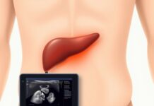 Incidentally Found Gallstones: When Is Surgery Needed? Medical illustration of asymptomatic gallstones seen in the gallbladder on an ultrasound