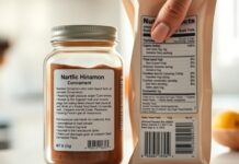 Lead in Cinnamon: Check the Exact Product and Lot A shopper checks a cinnamon package for lead in cinnamon alerts by comparing its label and lot details.