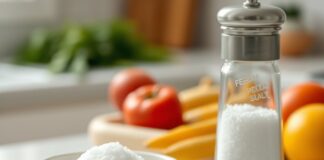 Lite salt potassium: Who Should Check Before Switching? Lite salt potassium substitute in a small bowl beside a regular salt shaker