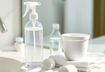 Nasal Rinse Water Safety: Choose Safe Water, Clean Well Clean nasal rinse bottle and neti pot with distilled water for sinus rinse, drying as separate parts