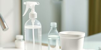 Nasal Rinse Water Safety: Choose Safe Water, Clean Well Clean nasal rinse bottle and neti pot with distilled water for sinus rinse, drying as separate parts