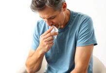 Nosebleed Won’t Stop? First Aid and When to Get Help How to stop a nosebleed: sit upright, lean forward and pinch the soft part of the nose.