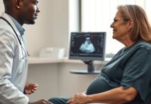 Pregnant With an IUD? Get the Pregnancy Checked Promptly Pregnant with IUD: clinician discussing an early ultrasound and pregnancy location