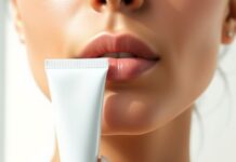 Rashes Around Mouth: When Steroid Creams May Backfire Illustration of rashes around mouth and nose with a skincare tube nearby