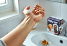 Reacted to Black Henna? Know the Hair-Dye Allergy Risk Person checking skin after a black henna reaction, with hair dye allergy symptoms and PPD risk in mind