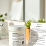 Retinol Pregnancy: Which Skincare Retinoids to Avoid retinol pregnancy guide with a skincare jar and ingredient list on a bathroom counter