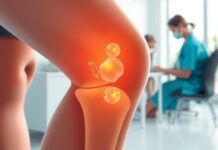 Sudden Swollen Joint? When Pseudogout Needs Urgent Care Illustration of a swollen knee joint associated with CPPD disease and pseudogout