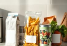 Use By vs Best Before: What Food Dates Really Mean Food packages with date labels illustrating how to interpret an expiration date, use-by and best-before wording.