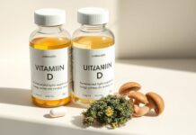 Vitamin D2 vs D3: How Much Does the Difference Matter? vitamin d2 vs d3 supplements beside lichen, illustrating vegan D3 sourcing